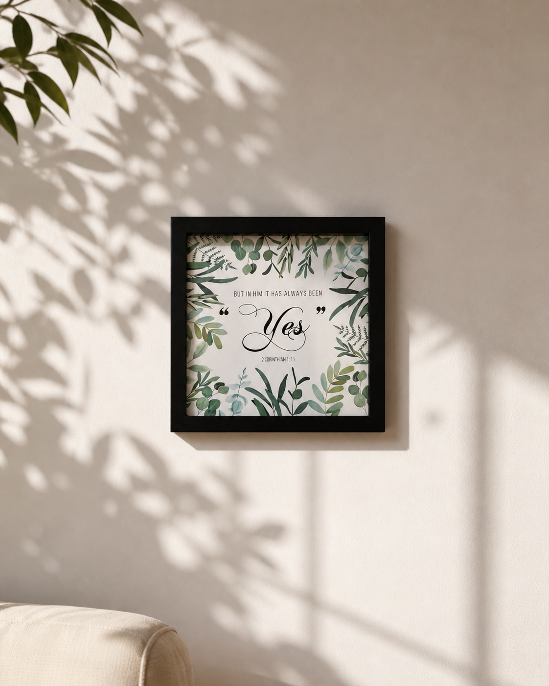 Yes in Him frame